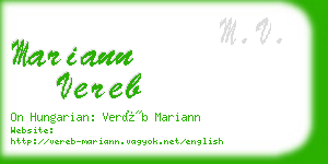 mariann vereb business card
